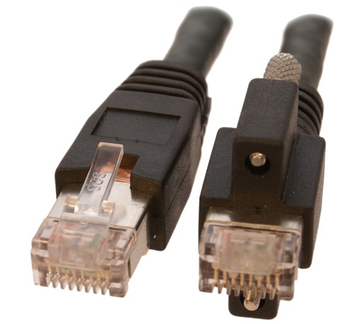 CEI MV-1-2-2-20M Cable, RJ45 Straight (Standard Profile) to RJ45 Vertical  with Thumbscrews (Standard Profile), 20 Meters